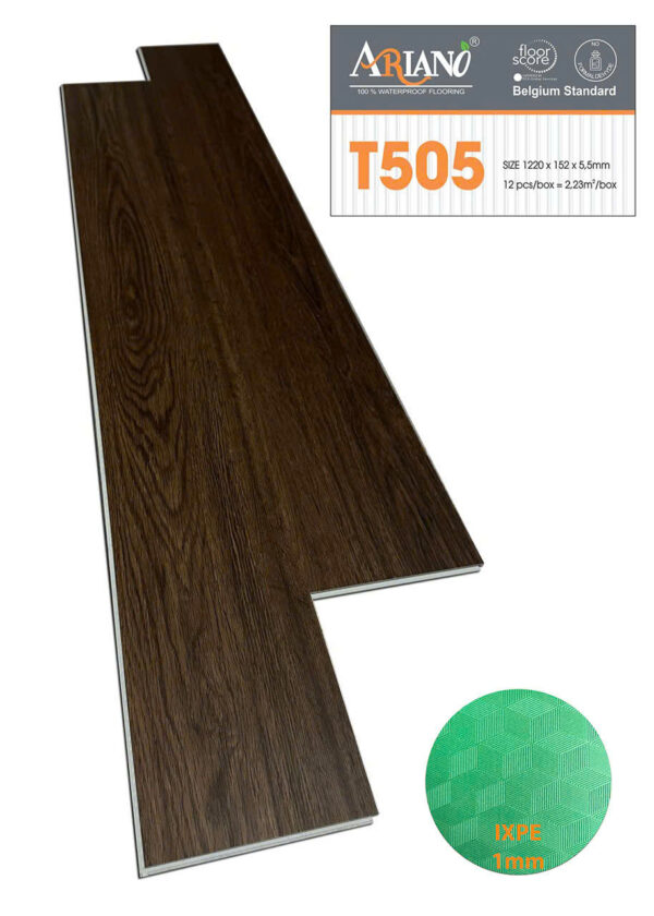 Sàn Nhựa Hèm Khóa Ariano 4.5mm Mã T505
